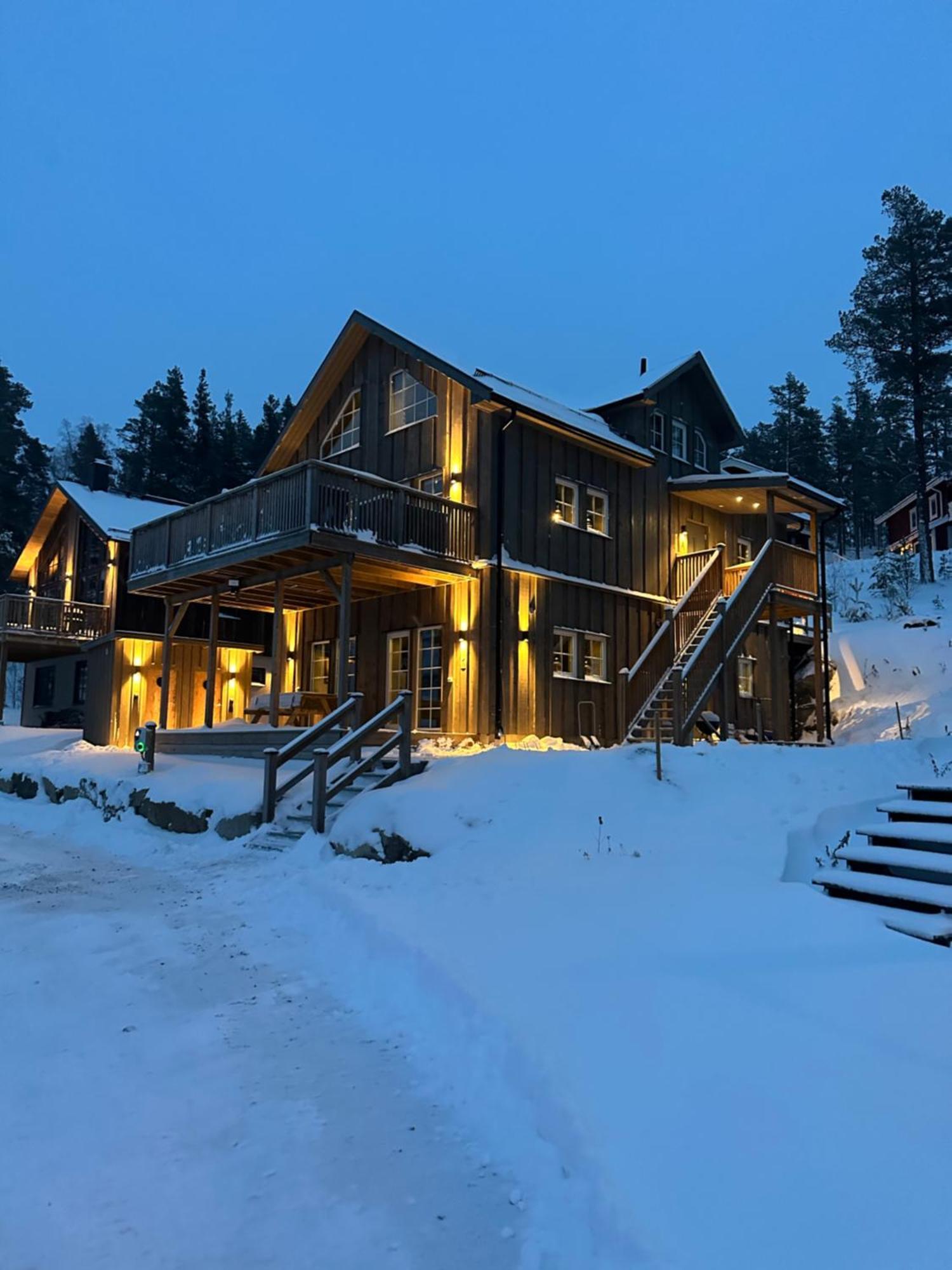 Modern Stuga Med Ski Lodge Kaensla Jarvso Bagian luar foto